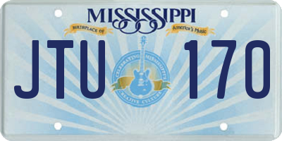 MS license plate JTU170