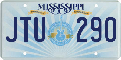 MS license plate JTU290