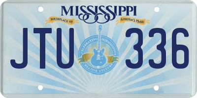 MS license plate JTU336