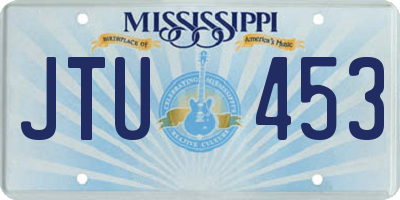 MS license plate JTU453