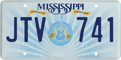 MS license plate JTV741