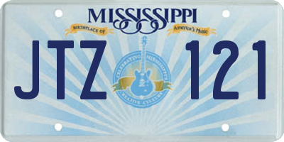 MS license plate JTZ121