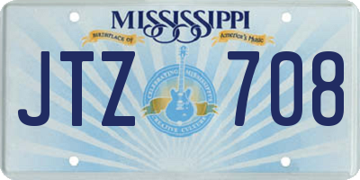 MS license plate JTZ708