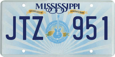MS license plate JTZ951