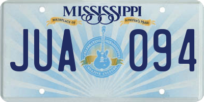 MS license plate JUA094