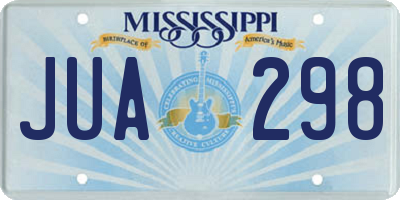 MS license plate JUA298
