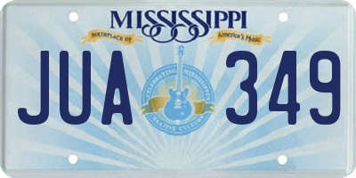 MS license plate JUA349