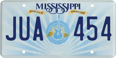 MS license plate JUA454