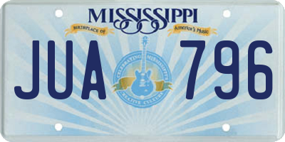 MS license plate JUA796