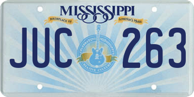 MS license plate JUC263