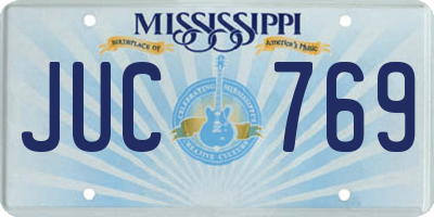 MS license plate JUC769