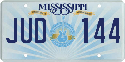 MS license plate JUD144