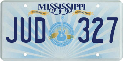 MS license plate JUD327