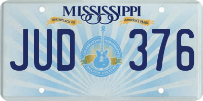 MS license plate JUD376