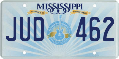 MS license plate JUD462