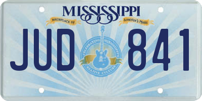 MS license plate JUD841