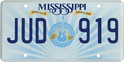 MS license plate JUD919
