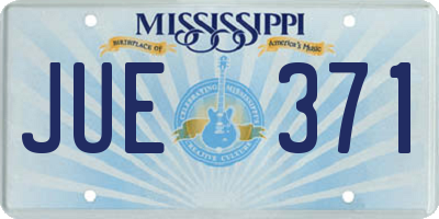 MS license plate JUE371