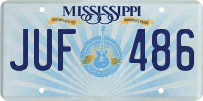 MS license plate JUF486