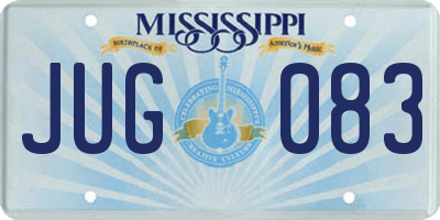 MS license plate JUG083