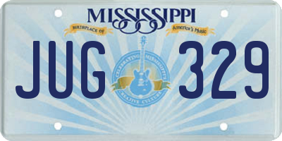 MS license plate JUG329