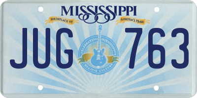 MS license plate JUG763