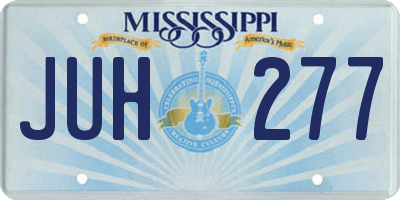 MS license plate JUH277