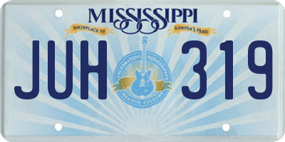 MS license plate JUH319