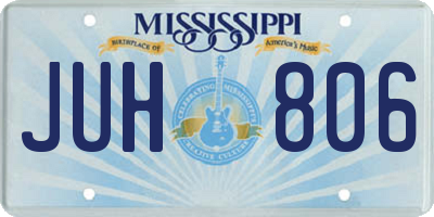 MS license plate JUH806