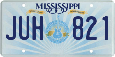 MS license plate JUH821