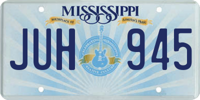MS license plate JUH945