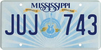 MS license plate JUJ743