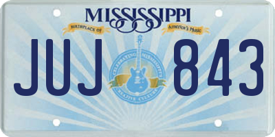 MS license plate JUJ843