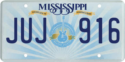 MS license plate JUJ916