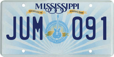 MS license plate JUM091
