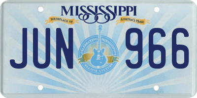 MS license plate JUN966