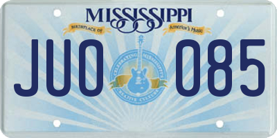 MS license plate JUO085