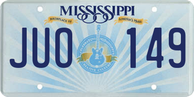 MS license plate JUO149