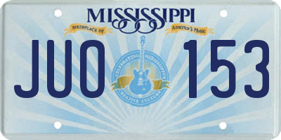 MS license plate JUO153