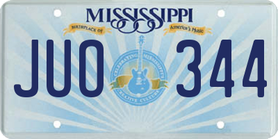 MS license plate JUO344