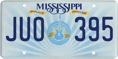 MS license plate JUO395