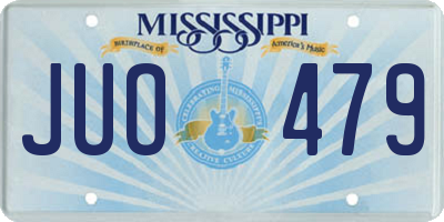 MS license plate JUO479