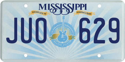 MS license plate JUO629