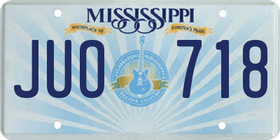 MS license plate JUO718