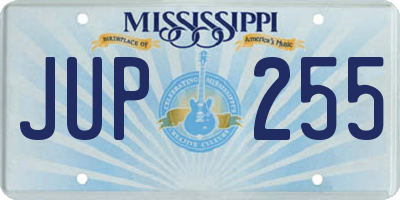 MS license plate JUP255