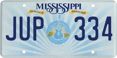 MS license plate JUP334