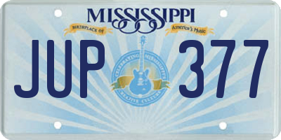 MS license plate JUP377