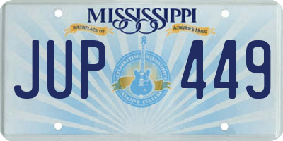 MS license plate JUP449