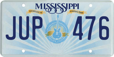 MS license plate JUP476