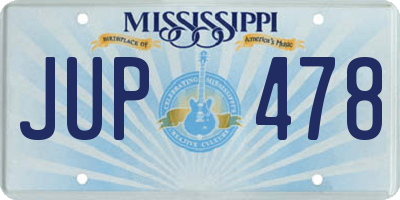 MS license plate JUP478